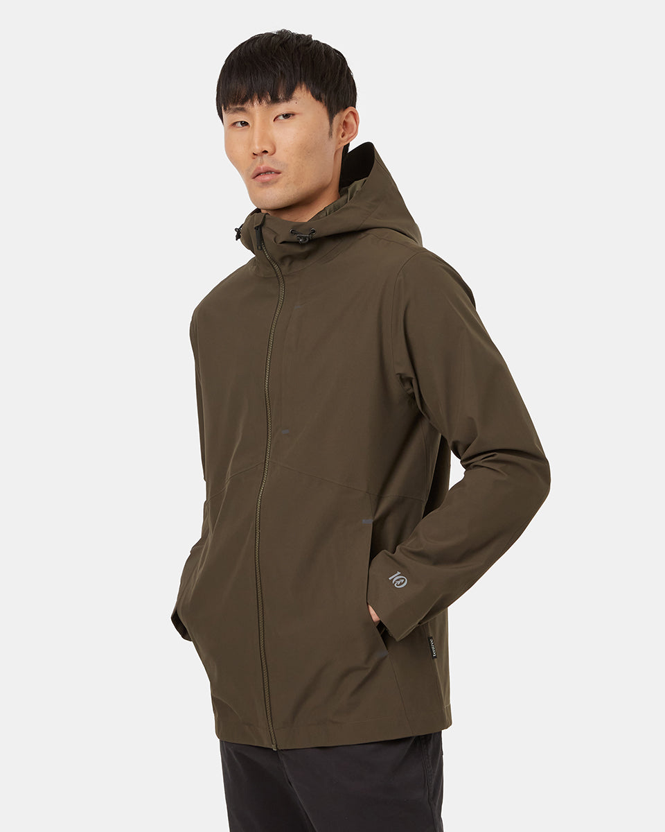 Rain jacket with stowable hood hotsell