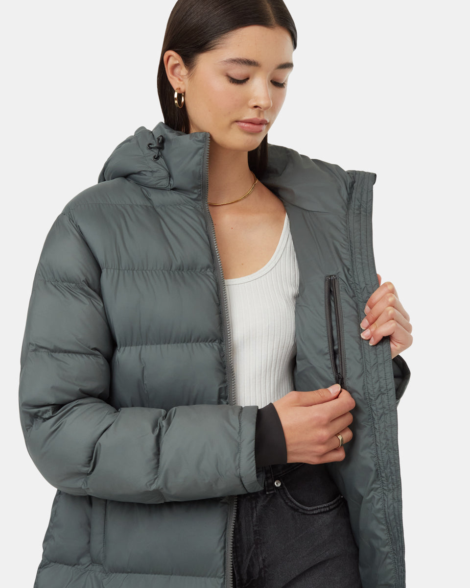 NWT Cherfly Womens Green Puffer Coat deals SIZE LARGE NEW WITH TAGS