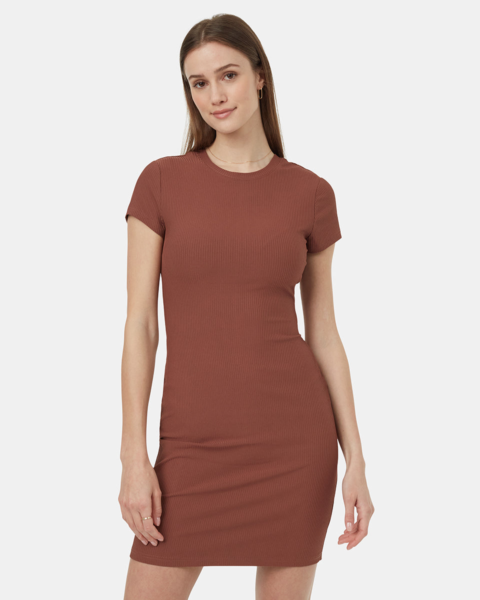 Womens TechRib T Shirt Dress Recycled Materials