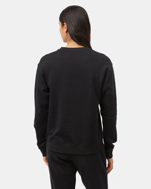 Black  Women's Embroidered Crew Neck