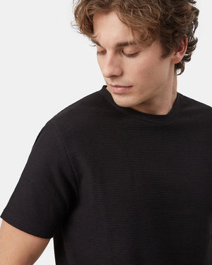 Black Mens Organic Cotton Short Sleeve Basic T-Shirt