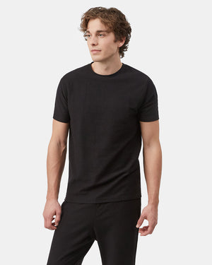 Black Mens Organic Cotton Short Sleeve Basic T-Shirt