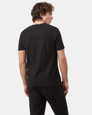 Black Mens Organic Cotton Short Sleeve Basic T-Shirt