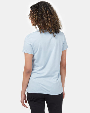 Blue Recycled Polyester Crew Neck T-Shirt