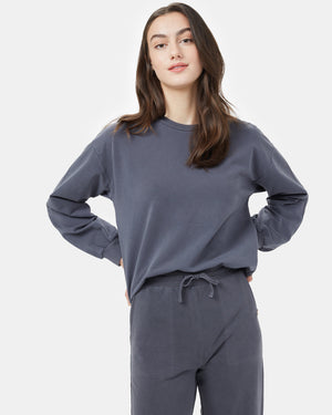 Gray Women's Balloon Sleeve Pullover