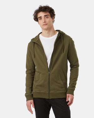 Green Men's Eco-Friendly Zip-Up Hoodie