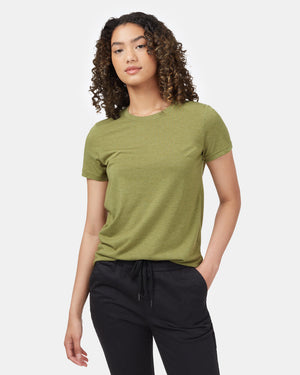 Green Recycled Polyester Crew Neck T-Shirt