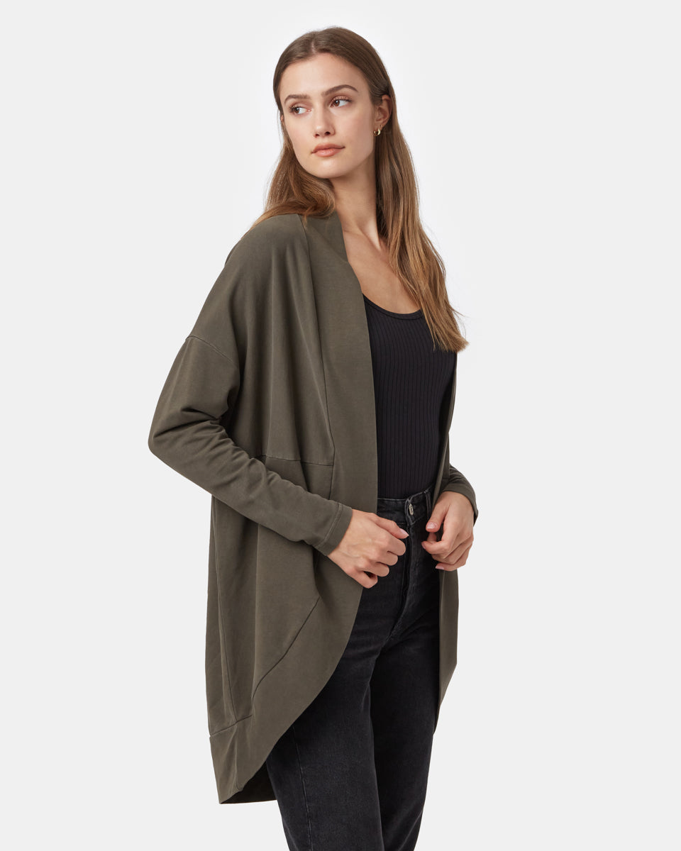Cotton cocoon cardigan deals