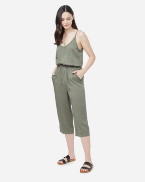 Green Women's Tencel Tank Romper