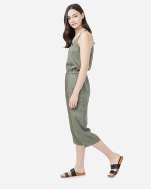 Green Women's Tencel Tank Romper