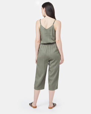 Green Women's Tencel Tank Romper