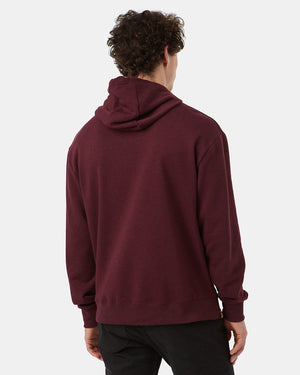 Purple Men's Organic Cotton Fleece Cowl Neck Hoodie