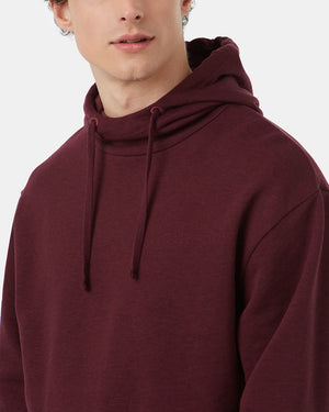 Purple Men's Organic Cotton Fleece Cowl Neck Hoodie