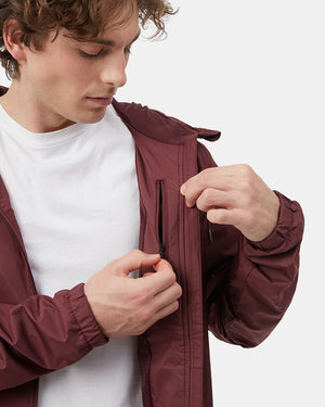 Purple Men's Recycled Zip Up Rain Jacket