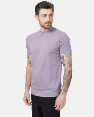 Purple Recycled Polyester Crew Neck Tee