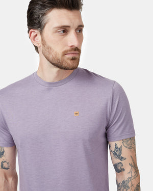 Purple Recycled Polyester Crew Neck Tee