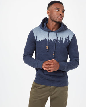 Blue Treelinen Graphic Pullover