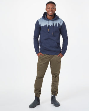 Blue Treelinen Graphic Pullover