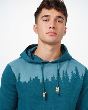 Blue Treelinen Graphic Pullover