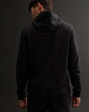 Black Men's Organic Cotton Pullover Hoodie