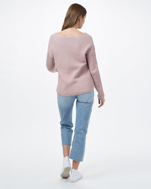 Pink Women's Organic Cotton V-Neck Jumper