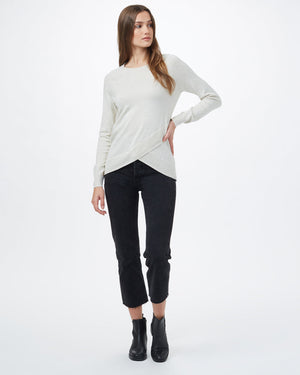 White Women's Longsleeve Crossover Jumper