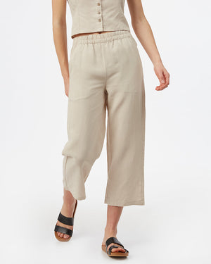 Grey Women's Cropped Wide Leg Trousers