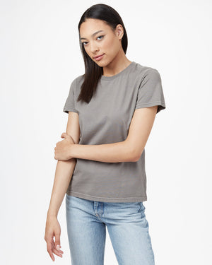 Gray Women's Organic Cotton Short Sleeve T-Shirt